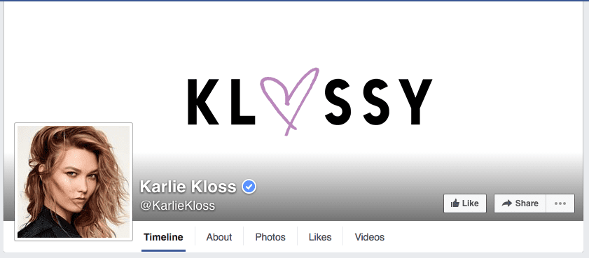 Blue Badge Example -Karlie Kloss