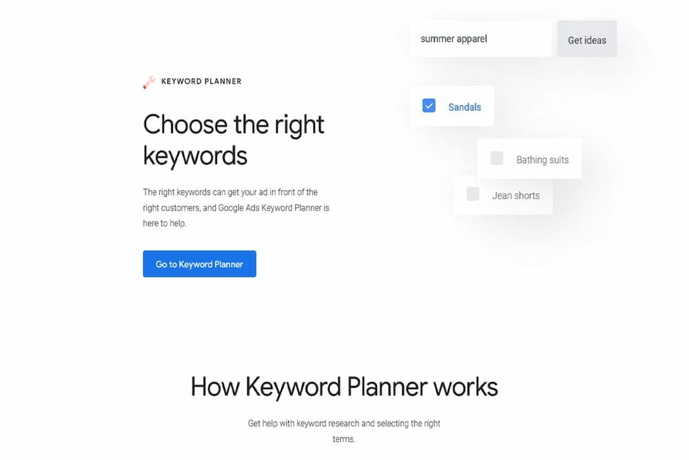 Google Keyword Planner